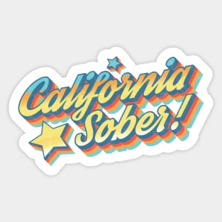 California Sober Sticker